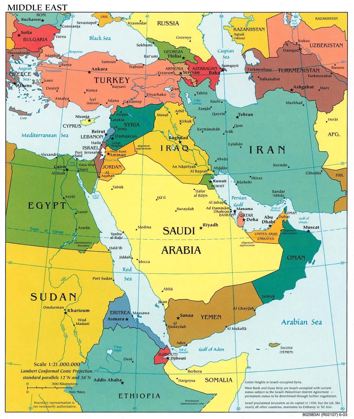 バーレーンの地図中東 バーレーンで中東地図 西アジア アジア