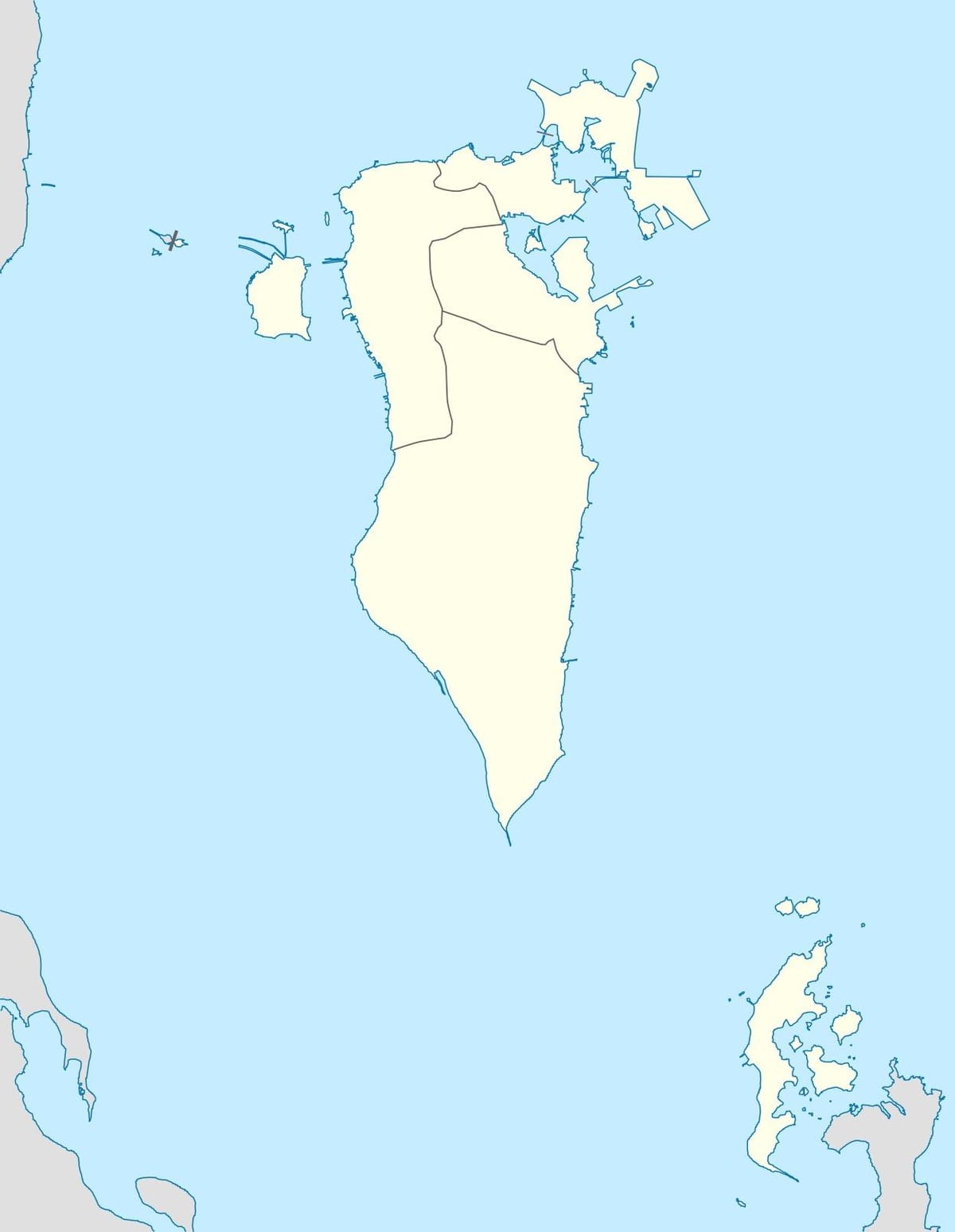 地図バーレーンの地図のベクトル