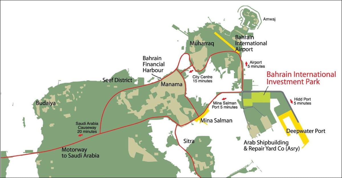 地図の2030年までにバーレーン