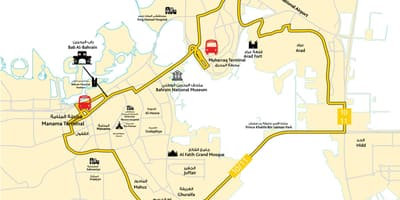 地図バーレーンの運転の通学路