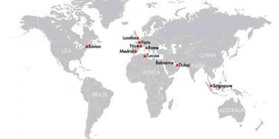 バーレーンに、世界地図