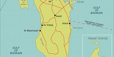 バーレーン国際空港駐車場を地図