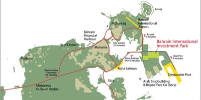 地図の2030年までにバーレーン